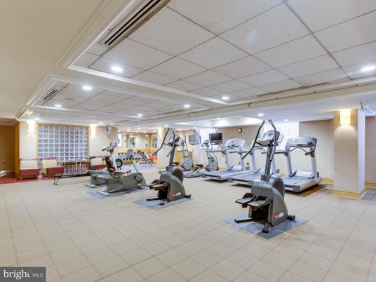 Fitness Equipment, Gym, Interior, Recessed Lighting