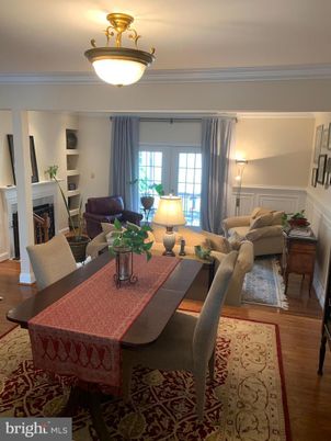 Dining room, Fireplace, Interior, Living room, Wood Texture Flooring