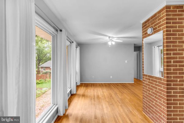 Empty room, Interior, Stone Walls, Wood Texture Flooring