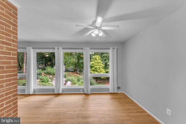Empty room, Interior, Stone Walls, Wood Texture Flooring
