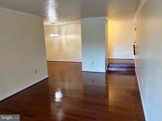 Empty room, Interior, Pendant Lights, Wood Texture Flooring