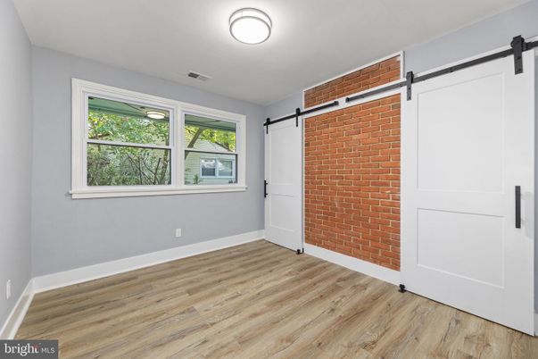 Empty room, Interior, Stone Walls, Wood Texture Flooring