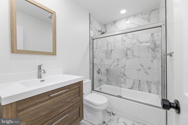 Bathroom, Glass Shower, Interior, Marble, Marble Walls, Recessed Lighting