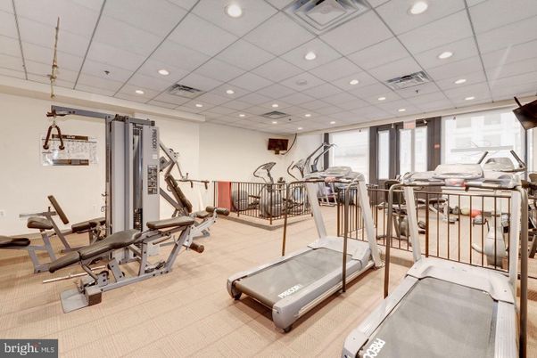 Fitness Equipment, Gym, Interior, Recessed Lighting