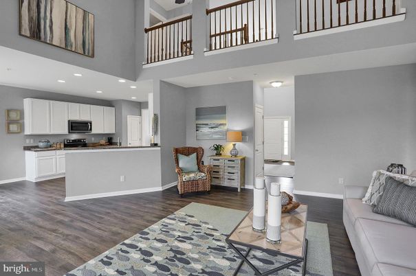 Interior, Kitchen, Living room, Recessed Lighting, Wood Texture Flooring