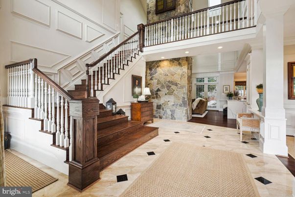 Interior, Recessed Lighting, Stone Walls, Wood Texture Flooring