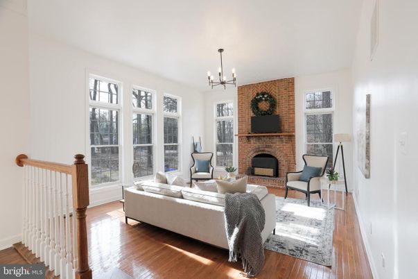 Fireplace, Interior, Living room, Stone Walls, Wood Texture Flooring