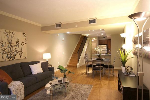 Dining room, Interior, Living room, Recessed Lighting, Wood Texture Flooring