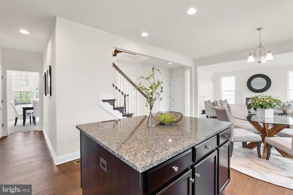 Dining room, Interior, Pendant Lights, Recessed Lighting, Wood Texture Flooring