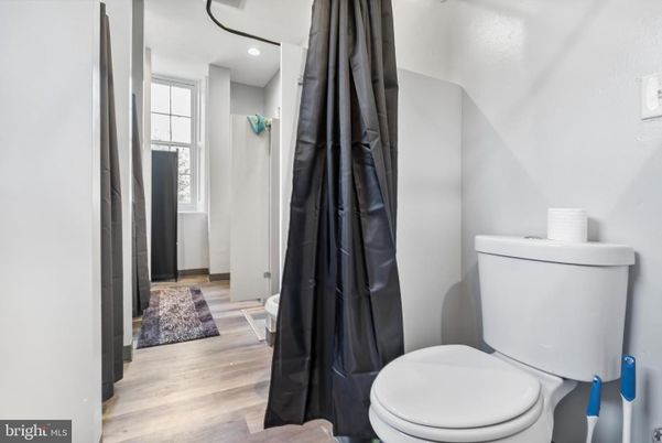 Bathroom, Interior, Recessed Lighting, Wood Texture Flooring