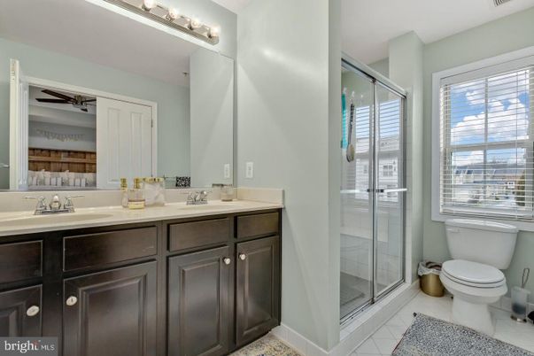 Bathroom, Dual Sink Vanities, Glass Shower, Interior