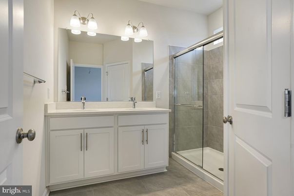 Bathroom, Dual Sink Vanities, Glass Shower, Interior