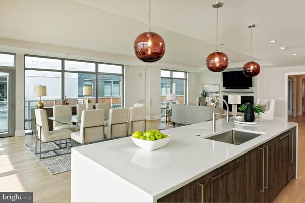 Dining room, Interior, Kitchen, Living room, Pendant Lights, Recessed Lighting, Wood Texture Flooring