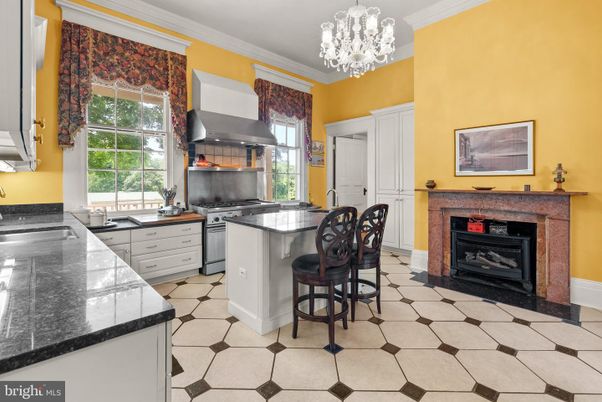 Chandelier, Interior, Kitchen, Stainless Steel Appliances