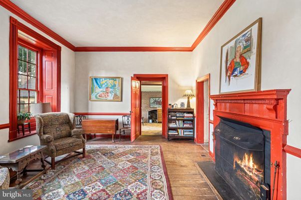Fireplace, Interior, Wood Texture Flooring