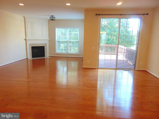 Empty room, Fireplace, Interior, Recessed Lighting, Wood Texture Flooring