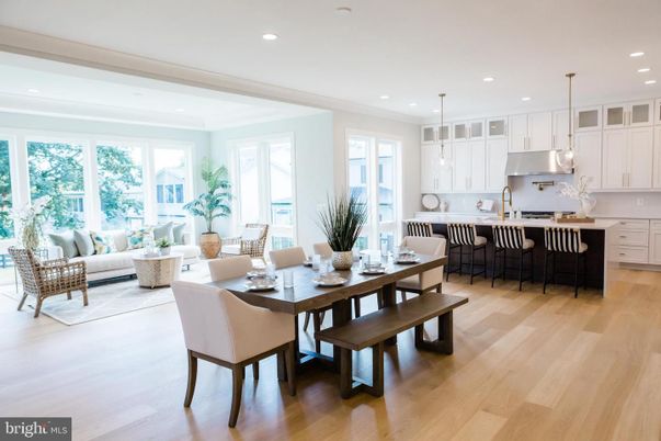 Dining room, Interior, Kitchen, Living room, Pendant Lights, Recessed Lighting, Wood Texture Flooring