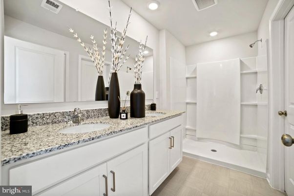 Bathroom, Dual Sink Vanities, Interior, Recessed Lighting, Walk-in Closets