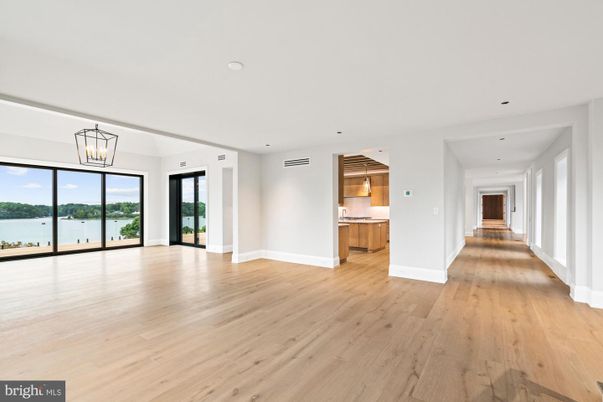 Empty room, Interior, Pendant Lights, Wood Texture Flooring