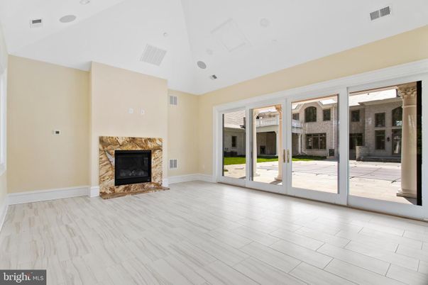 Empty room, Fireplace, Interior, Wood Texture Flooring