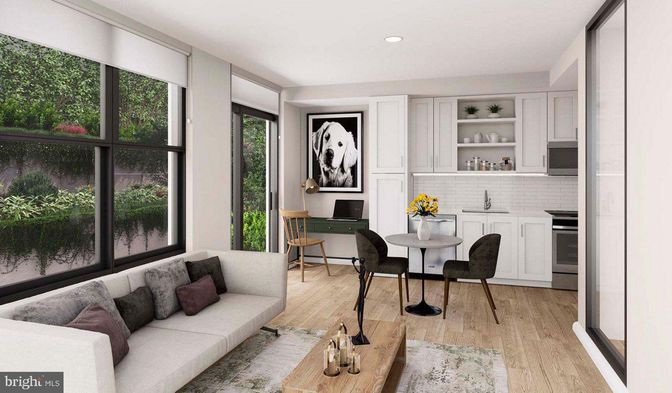 Dining room, Interior, Kitchen, Living room, Recessed Lighting, Wood Texture Flooring