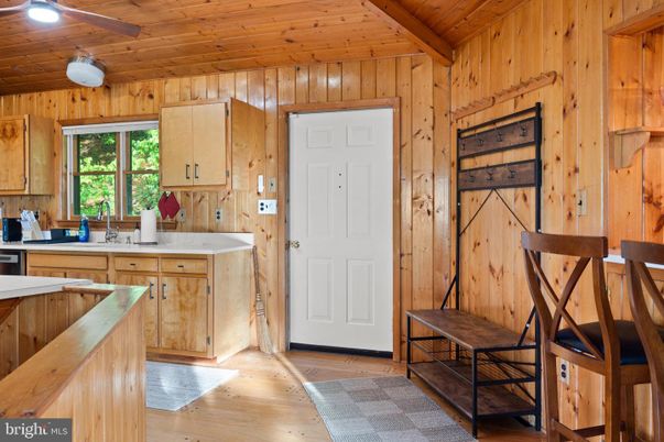 Interior, Kitchen, Wooden Ceilings, Wood Texture Flooring, Wooden Walls