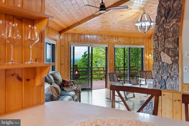 Interior, Living room, Pendant Lights, Wooden Ceilings, Wood Texture Flooring, Wooden Walls