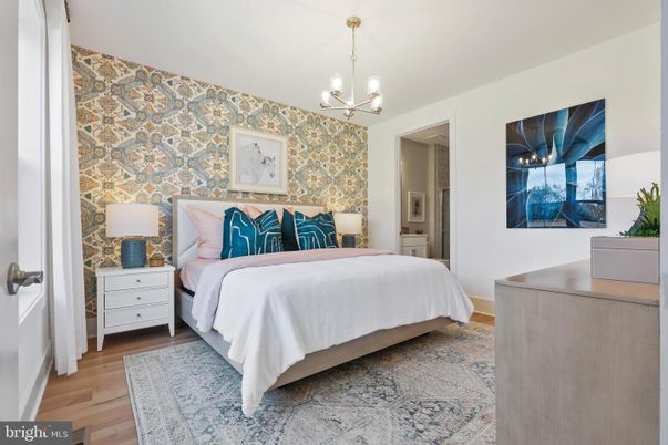 Bedroom, Interior, Pendant Lights, Wood Texture Flooring