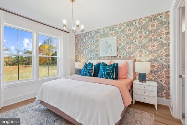 Bedroom, Interior, Pendant Lights, Wood Texture Flooring