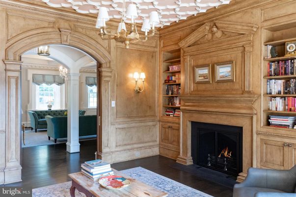 Chandelier, Fireplace, Interior, Wood Texture Flooring, Wooden Walls