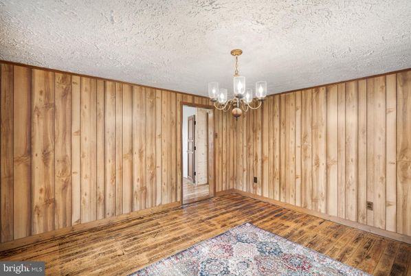 Chandelier, Empty room, Interior, Wood Texture Flooring, Wooden Walls
