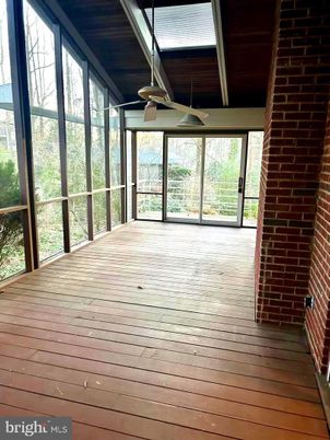 Empty room, Interior, Stone Walls, Sun Room, Wooden Ceilings, Wood Texture Flooring