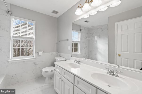 Bathroom, Dual Sink Vanities, Interior, Marble Walls