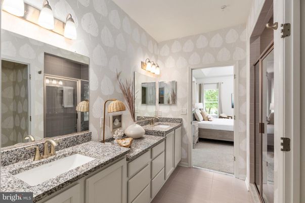 Bathroom, Bedroom, Dual Sink Vanities, Glass Shower, Interior