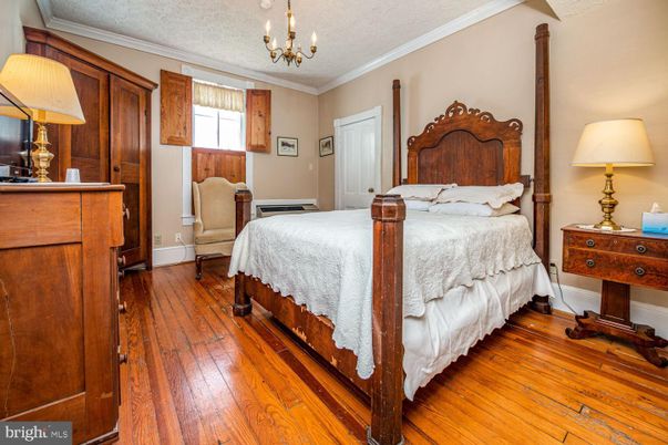 Bedroom, Chandelier, Interior, Wood Texture Flooring