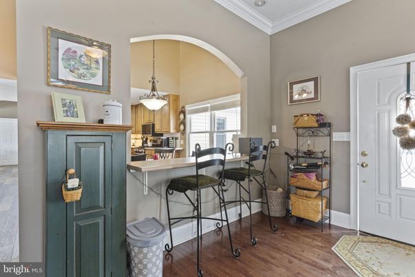 Dining room, Interior, Kitchen, Pendant Lights, Wood Texture Flooring