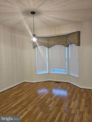 Empty room, Interior, Pendant Lights, Wood Texture Flooring