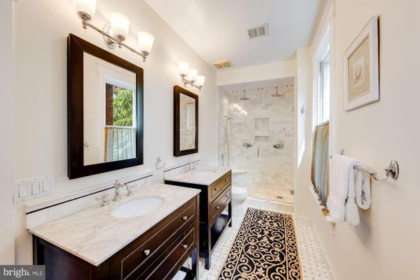 Bathroom, Dual Sink Vanities, Glass Shower, Interior