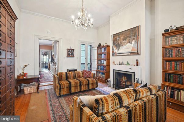 Chandelier, Fireplace, Interior, Living room