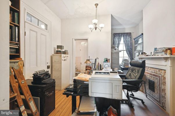 Chandelier, Home Office, Interior, Wood Texture Flooring