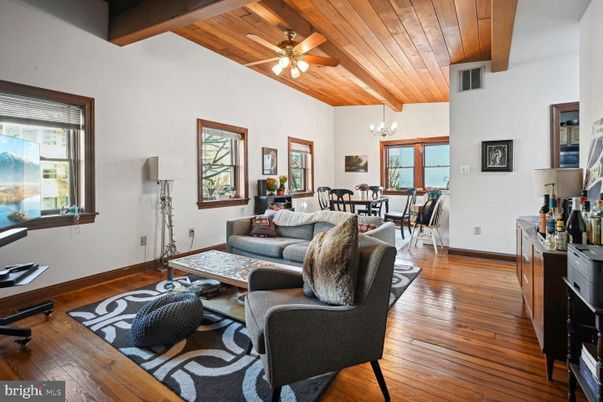 Chandelier, Dining room, Interior, Living room, Wooden Beams, Wooden Ceilings, Wood Texture Flooring