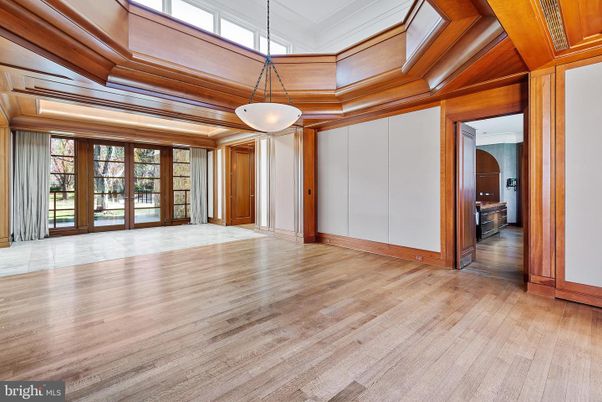 Empty room, Interior, Pendant Lights, Wooden Ceilings, Wood Texture Flooring