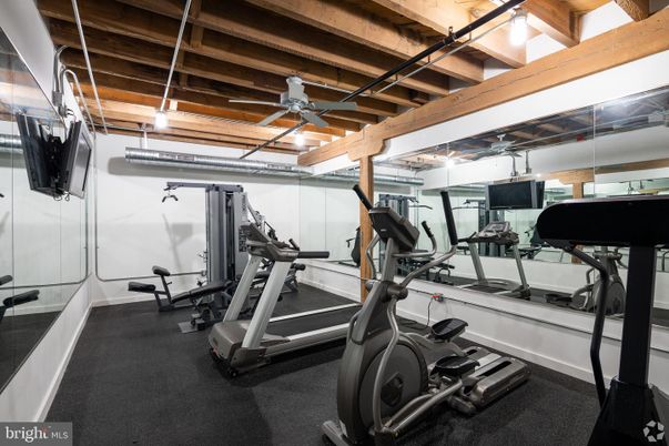 Fitness Equipment, Interior, Wooden Beams