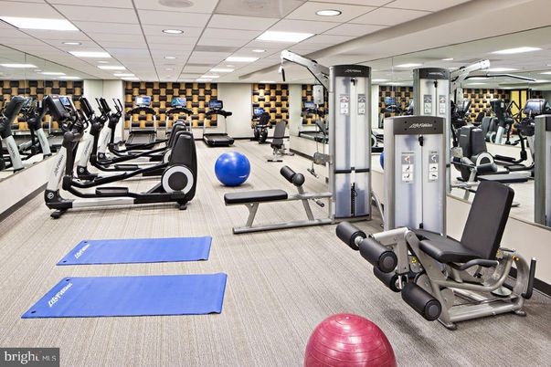 Fitness Equipment, Gym, Interior, Recessed Lighting