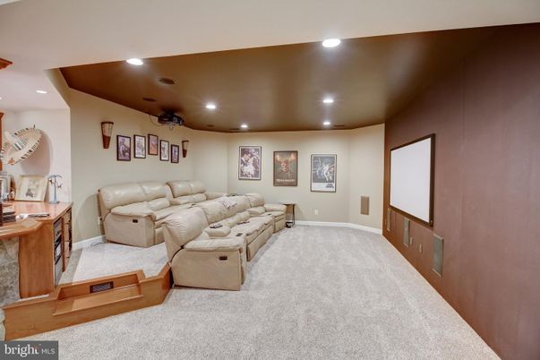 Home Theatre Room, Interior, Projection Screen, Recessed Lighting, Theatre Room
