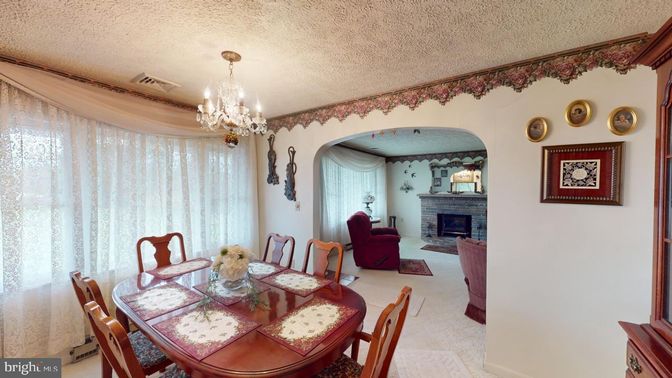 Chandelier, Dining room, Fireplace, Interior, Living room