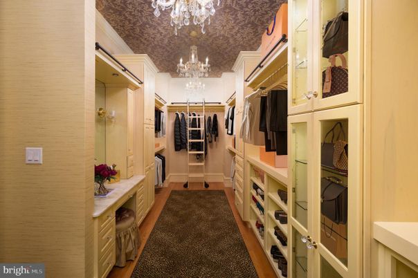 Chandelier, Interior, Walk-in Closets, Wood Texture Flooring