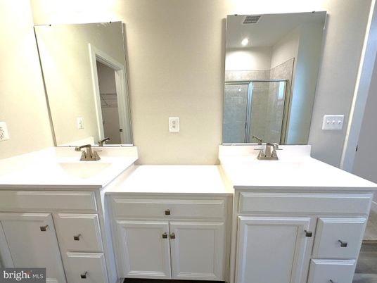 Bathroom, Dual Sink Vanities, Glass Shower, Interior