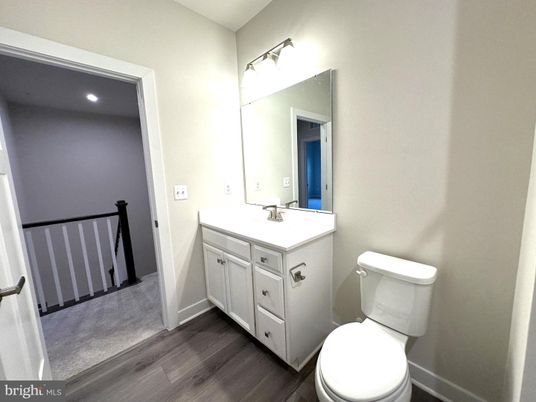 Bathroom, Interior, Recessed Lighting, Wood Texture Flooring