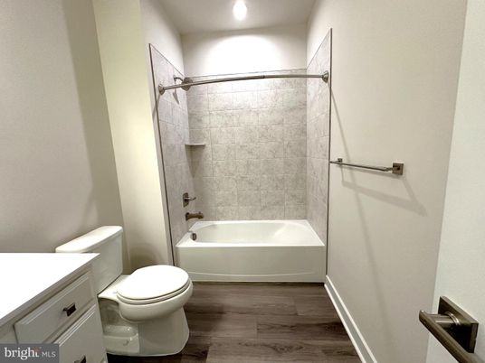 Bathroom, Interior, Recessed Lighting, Wood Texture Flooring